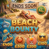 🏖️BEACH BOUNTY! 🦈 = £500 - END PRIZE £100