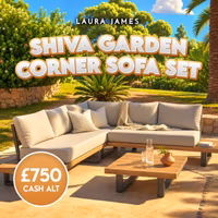 Laura James Shiva Garden Corner Sofa Set Or £750 Cash
