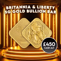 Britannia 5g Gold Bullion Bar Or £450 Cash