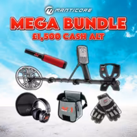 Minelab Manticore Mega Bundle (2 x Coils, ProFind40, Gloves, Finds Pouch) Or £1,500 Cash