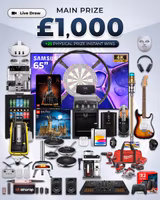£1,000 Main Prize with 25 Physical Instant Wins