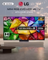 2026 65" LG Mini RGB evo HDR 4K TV with Dolby Atmos