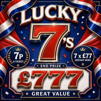 Lucky 7's With Tons of instants! Plus chance to DOUBLE END PRIZE!