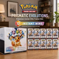 Prismatic Pokemon Center Elite Trainer Box plus 10 Prismatic Booster Bundle Instant Wins