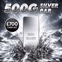 500g Silver Bar Or £700 Cash