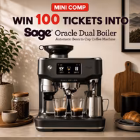 100 Tickets Into Sage Oracle Dual Boiler Automatic Bean to Cup Coffee Machine plus £6,000 Instant Wins