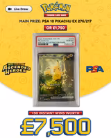 PSA 10 Pikachu EX 276/217 with £7,500 of Instant Wins