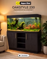 Aqua One Oakstyle 230 Aquarium & Cabinet in Obsidian Smoked Oak