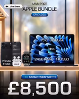 Apple Bundle (or £4,250) with £8,500 of Instant Wins
