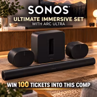 100 Tickets Into Sonos Ultimate Immersive Set plus £7,500 Instant Wins