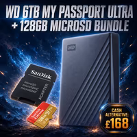 WD 6TB MY PASSPORT ULTRA + 128GB MICROSD BUNDLE