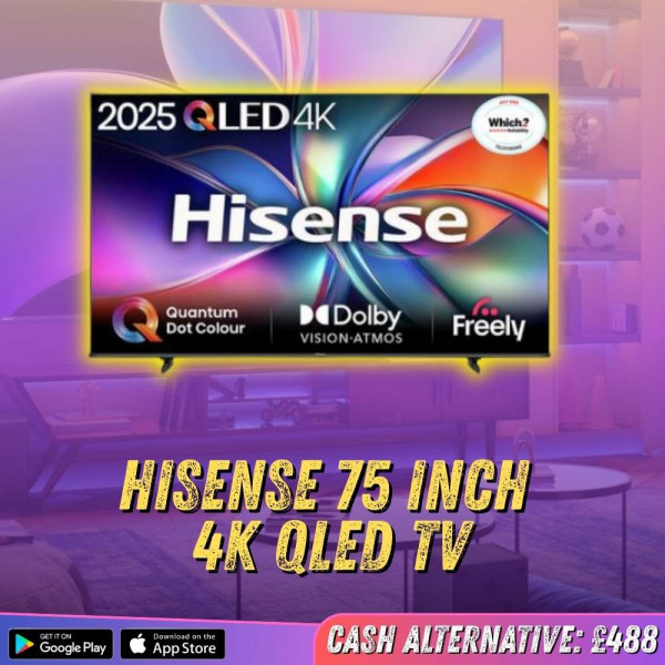 HISENSE 75 INCH 4K QLED TV