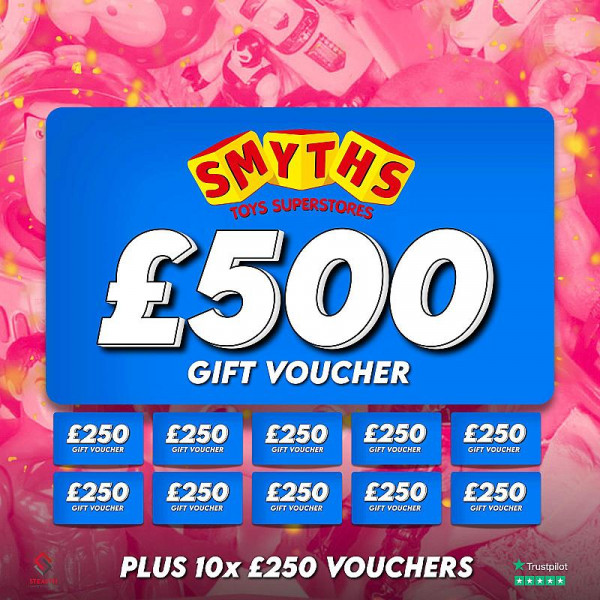 £500 Smyths Voucher With 10 X £250 Smyths Instant Wins!