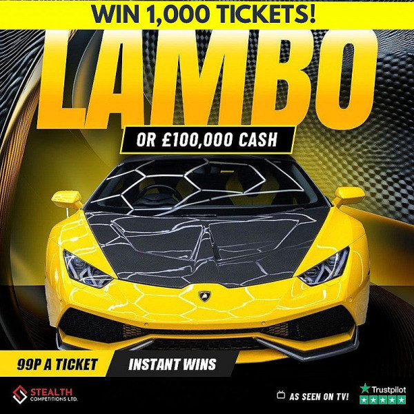 Lamborghini Mini Raffle - Win 1,000 Tickets!