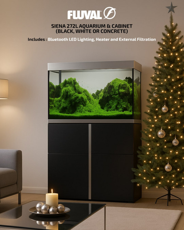 Fluval Siena 272L Aquarium & Cabinet (Black, White or Concrete)
