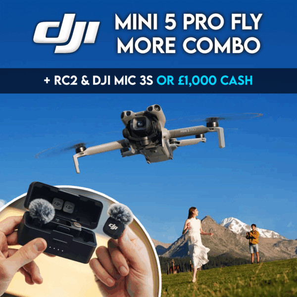 BRAND NEW – DJI Mini Pro 5 + Flymore Combo + RC2 + DJI Mic 3s Or £1,000 Cash