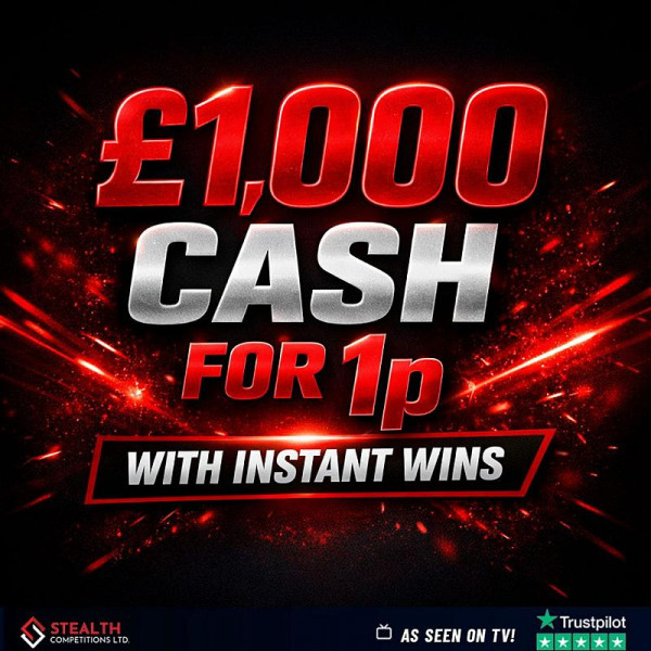 £1,000 Cash For 1p With Instant Wins!!