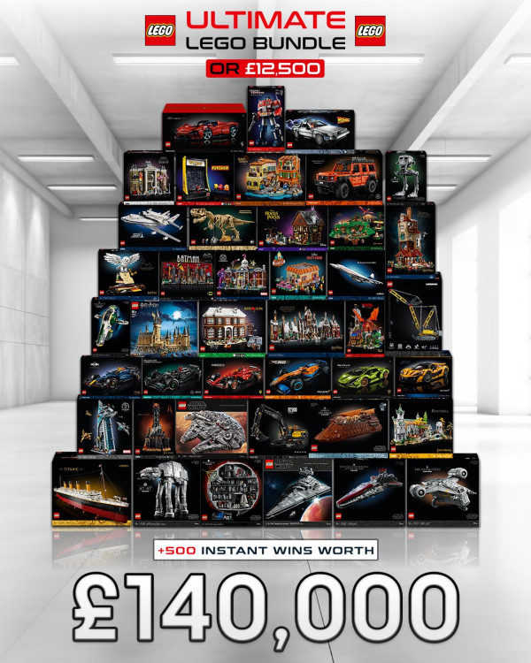 Ultimate Lego Bundle (or £12,500) with £140,000 of Instant Wins