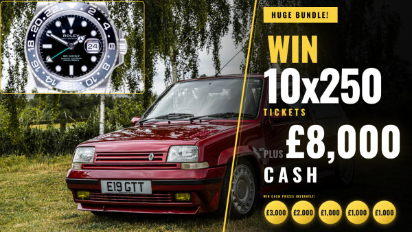 🚗 WIN £8,000 CASH & 10x250 RENAULT 5 GT TURBO TICKETS OR 650x ROLEX TICKETS! - SDC Competitions