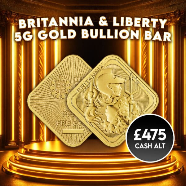 Britannia And Liberty 5g Gold Bullion Bar Or £475 Cash