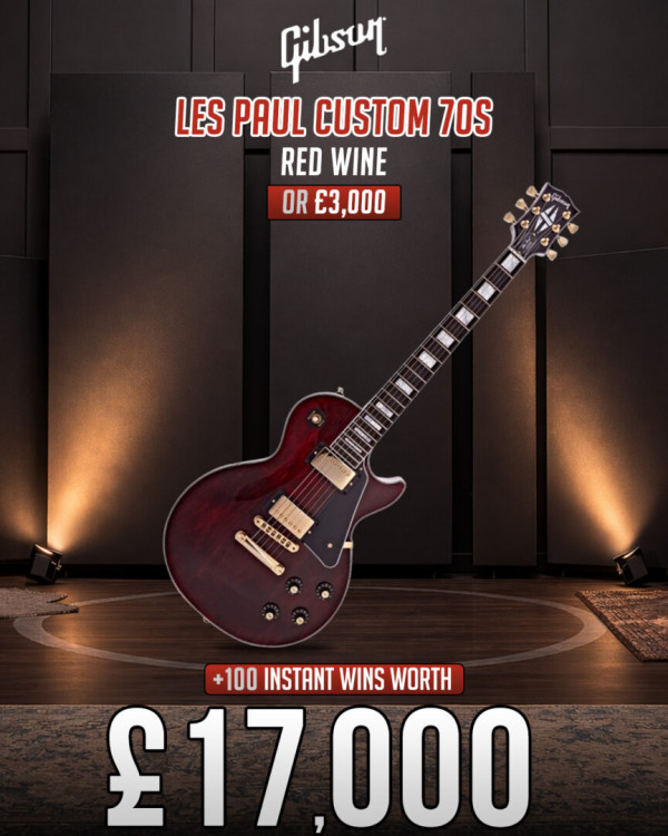 Gibson Les Paul Custom 70s (or £3k) with £17,000 of Instant Wins