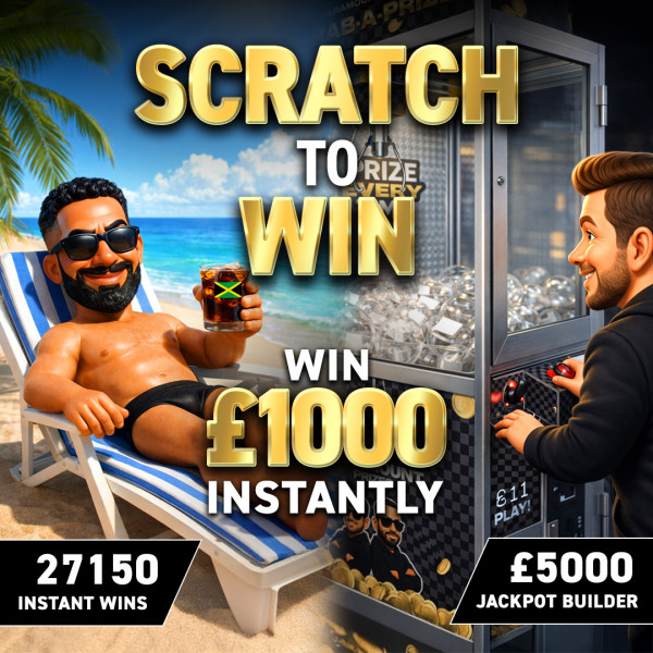 £5000 Jackpot Builder + 1 in 3 is a winner - Win £1000 Instantly!