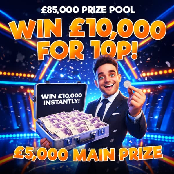 Win £10,000 For 10p! £85,000 Prize Pool