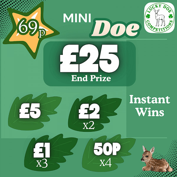 Win £25 with Lucky Doe’s Mini Doe 💚