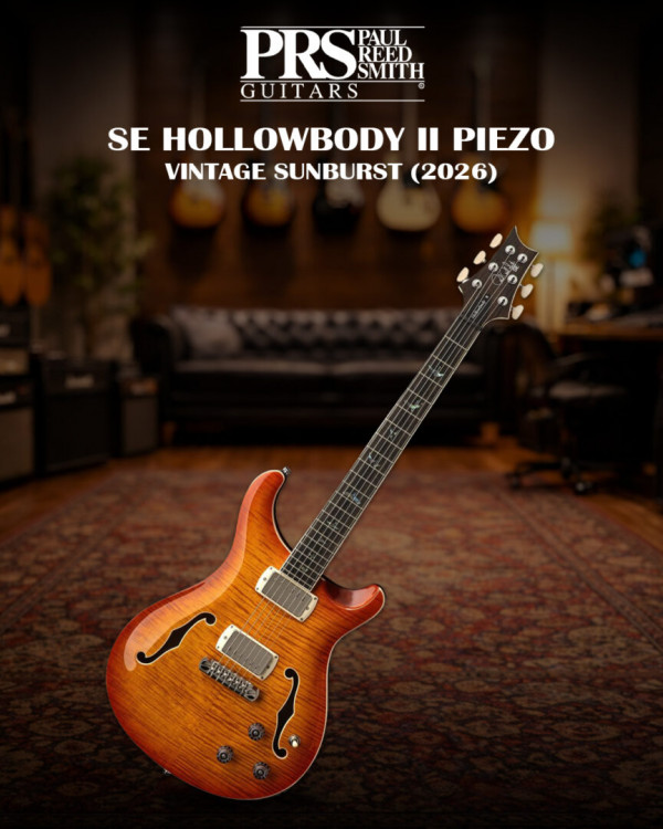 PRS SE Hollowbody II Piezo, Vintage Sunburst (2026)