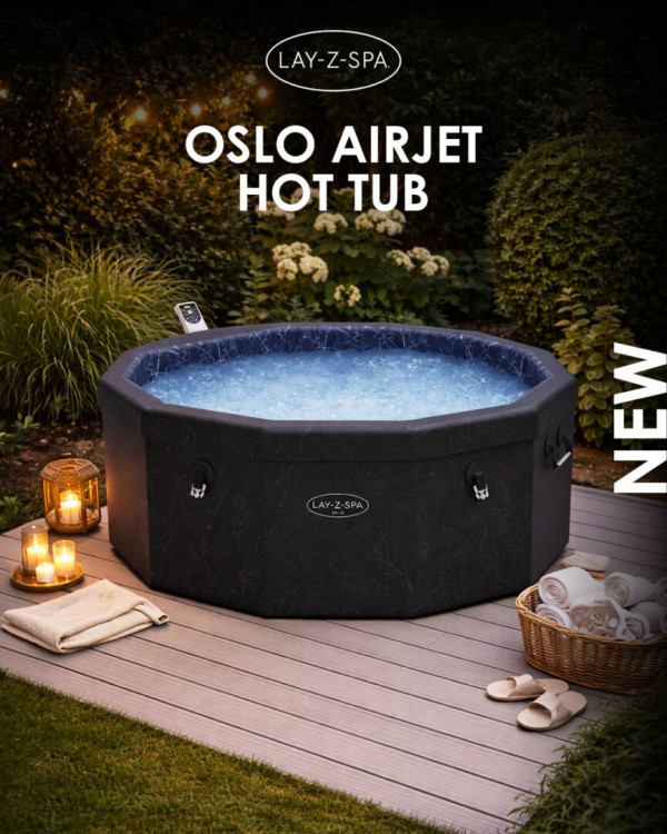 New Lay Z Spa Oslo AirJet Hot Tub