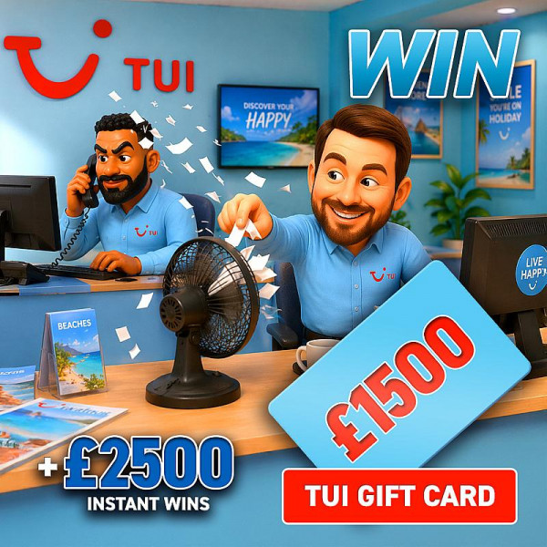 £1500 Tui + £2500 Instant Wins