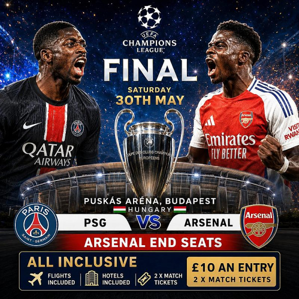 Champions League Final Package - Arsenal End!