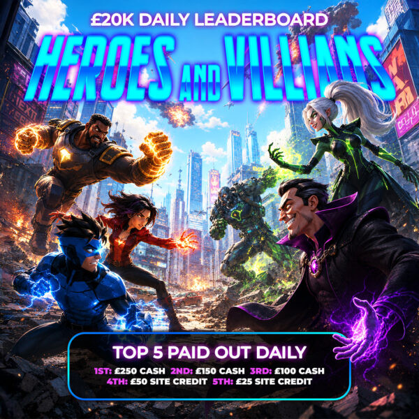 Heroes vs Villains Daily Leaderboard | Top 5 Paid Daily!