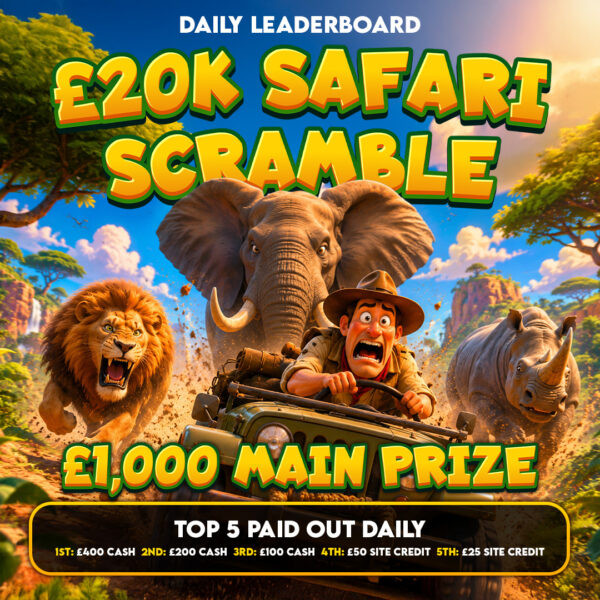 £20,000 Safari Scramble Daily Leaderboard | Top 5 Win Daily