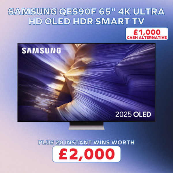 Samsung 65″ 4K OLED TV plus £2,000 of Instant Wins