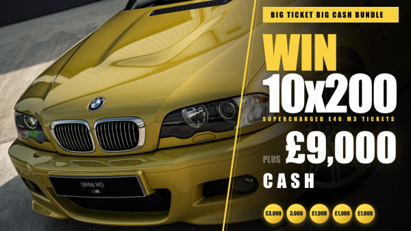 ⭐WIN 10x200 E46 M3 TICKETS & £9,000 CASH! 25x CHANCES TO WIN! - 66% OFF NOW! - SDC Competitions