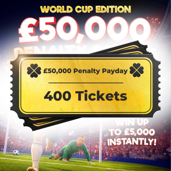 400 Tickets – Penalty Payday (£5000 Main Prize + £40,000 Of Instants)