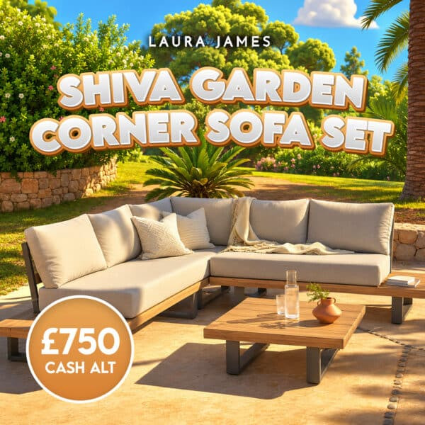 Laura James Shiva Garden Corner Sofa Set Or £750 Cash