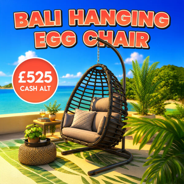 Bali Hanging Egg Chair Or £525 Cash