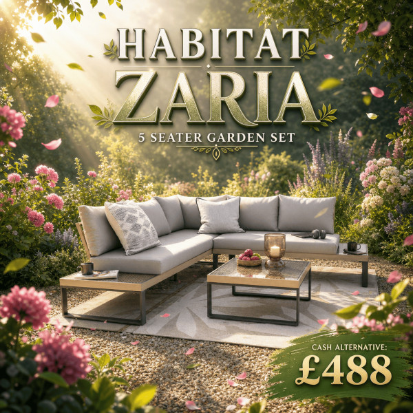 HABITAT ZARIA 5 SEATER GARDEN SET