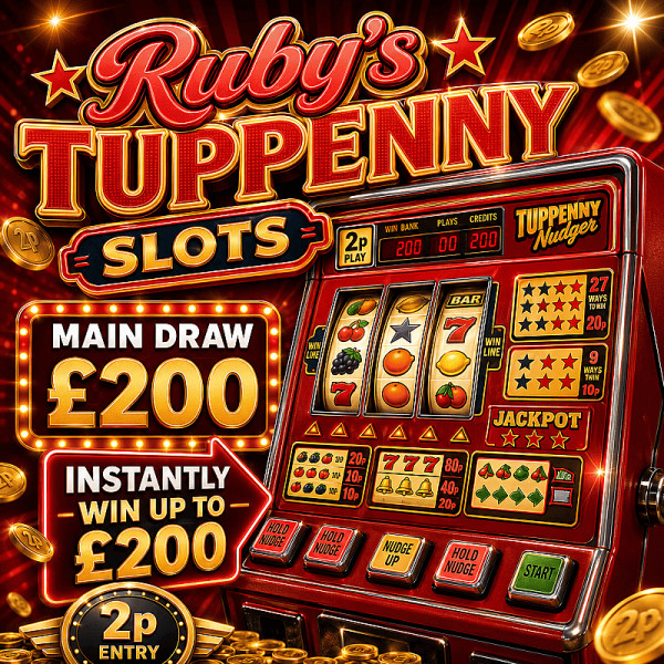 Ruby's Tuppenny Slots - £200 Main Draw + Instant Wins