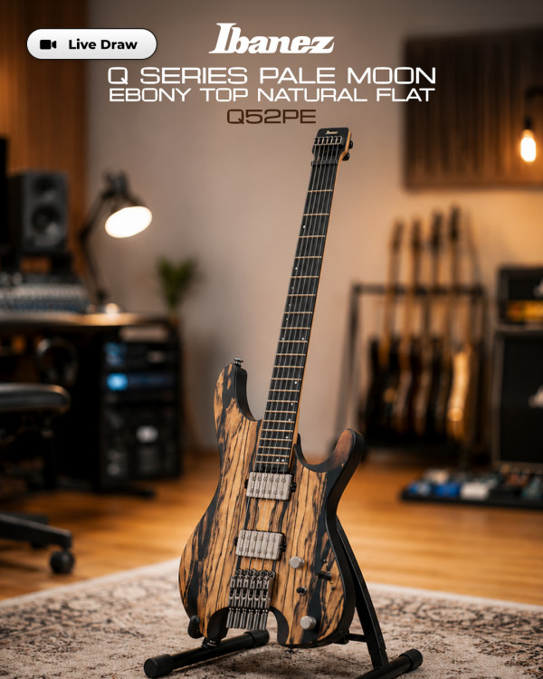 Ibanez Q Series Pale Moon Ebony Top Natural Flat Q52PE