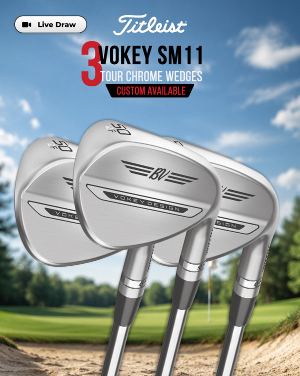 3 x Titleist Vokey SM11 Tour Chrome Wedges (Custom Available)
