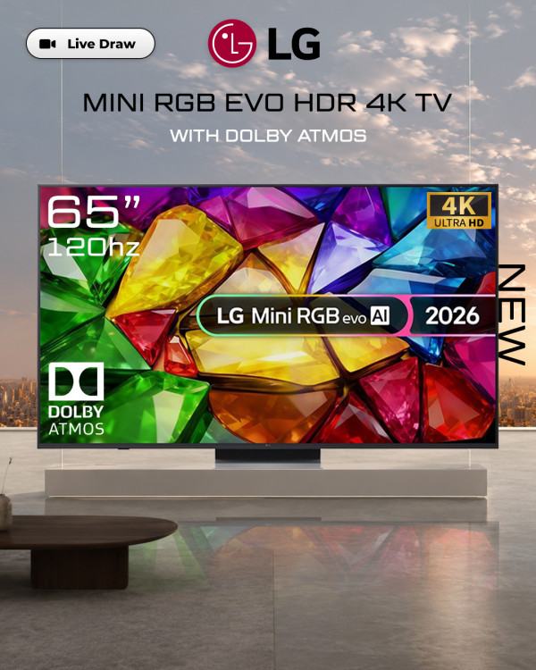 2026 65" LG Mini RGB evo HDR 4K TV with Dolby Atmos