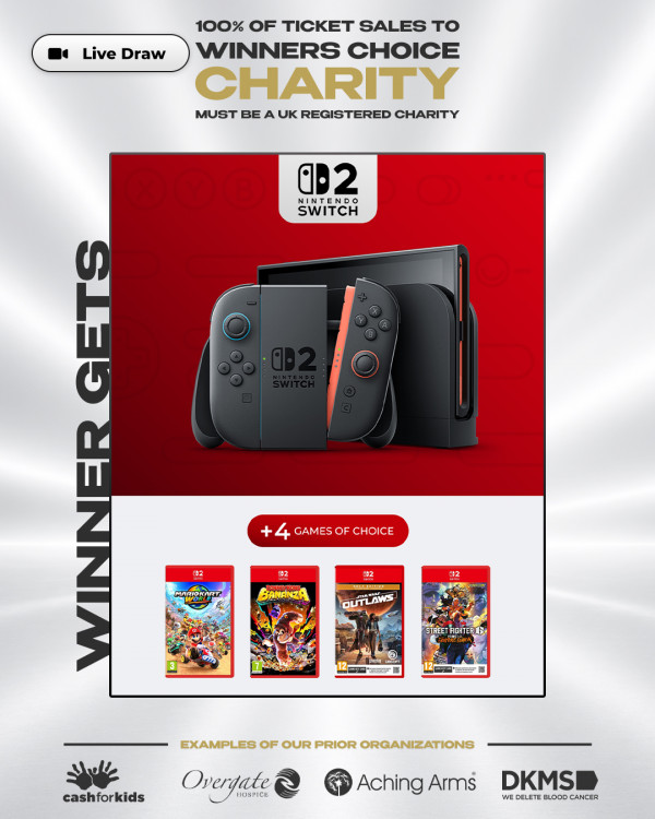 Nintendo Switch 2 Bundle - 100% of Ticket Sales to Winners Choice of Charity