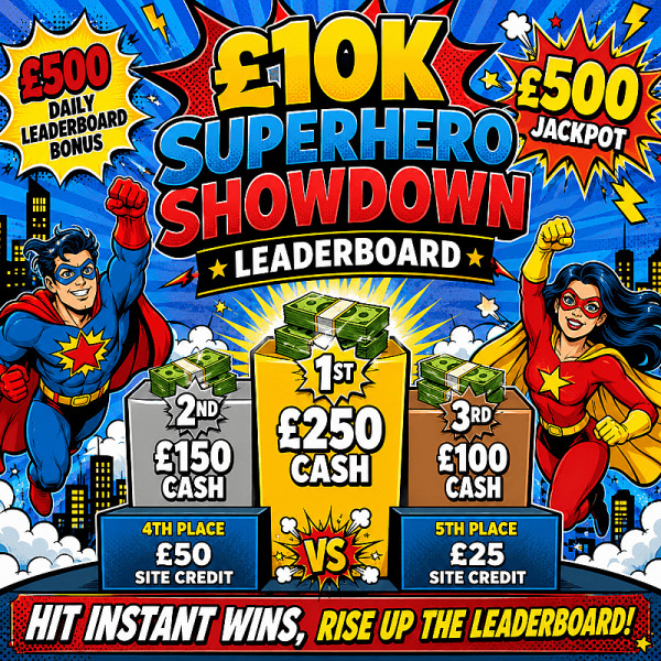 £10K SUPERHERO SHOWDOWN LEADERBOARD