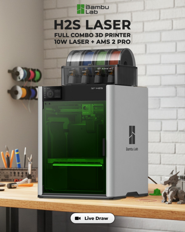 Bambu Lab H2S Laser Full Combo 3D Printer