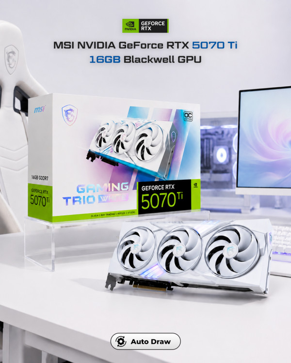 MSI Nvidia GeForce RTX 5070 Ti 16GB Blackwell GPU