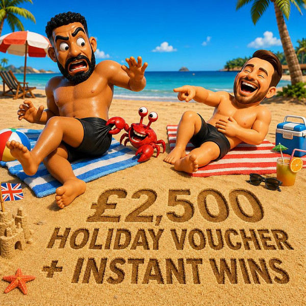 £2,500 Holiday Gift Card + £12,500 Instant Wins