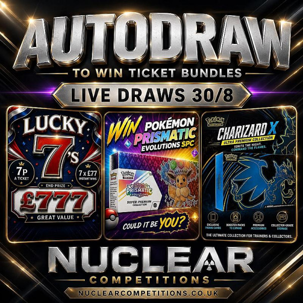 Mega Weekly Autodraw to win ticket Bundle into this weeks live draws on 30/08